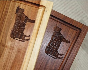 Chestnut/Walnut Cutting Board With Engraving