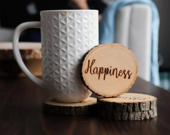 Personalized Wood Coasters |Set of 4|