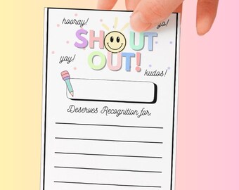 Tarjetas imprimibles de reconocimiento para docentes: Reconocimiento a estudiantes y personal (descarga digital)