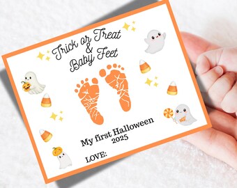 First Halloween Footprints: Baby's DIY prints (Digital Download)