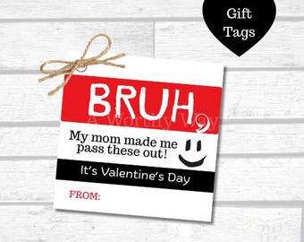 Etiqueta de regalo de San Valentín: Intercambio de regalos para chicos divertidos (descarga digital)