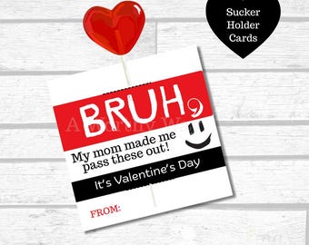 Porta paletas de San Valentín: Intercambio de regalos para chicos divertidos (Descarga digital)