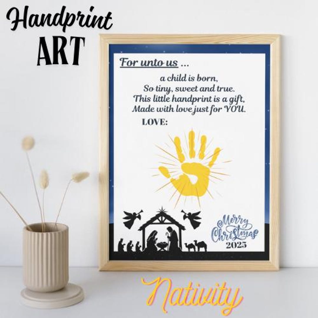 Christmas Nativity Handprint: DIY Art for Kids (digital Download) - Etsy