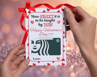 Tarjetero de San Valentín: Regalo de agradecimiento para profesores (Descarga digital)