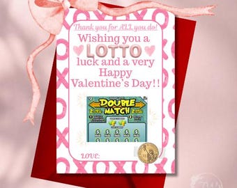 Tarjetas de lotería de San Valentín: Tarjeta de regalo para raspar (descarga digital)