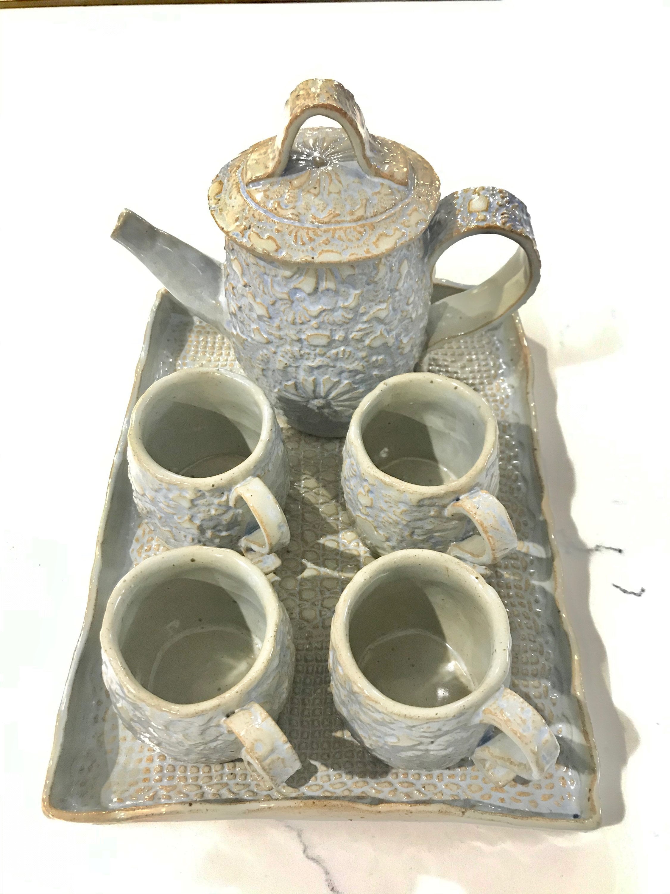 Ceramic Tea Set Handmade Personalized Pottery Set of 46 Etsy