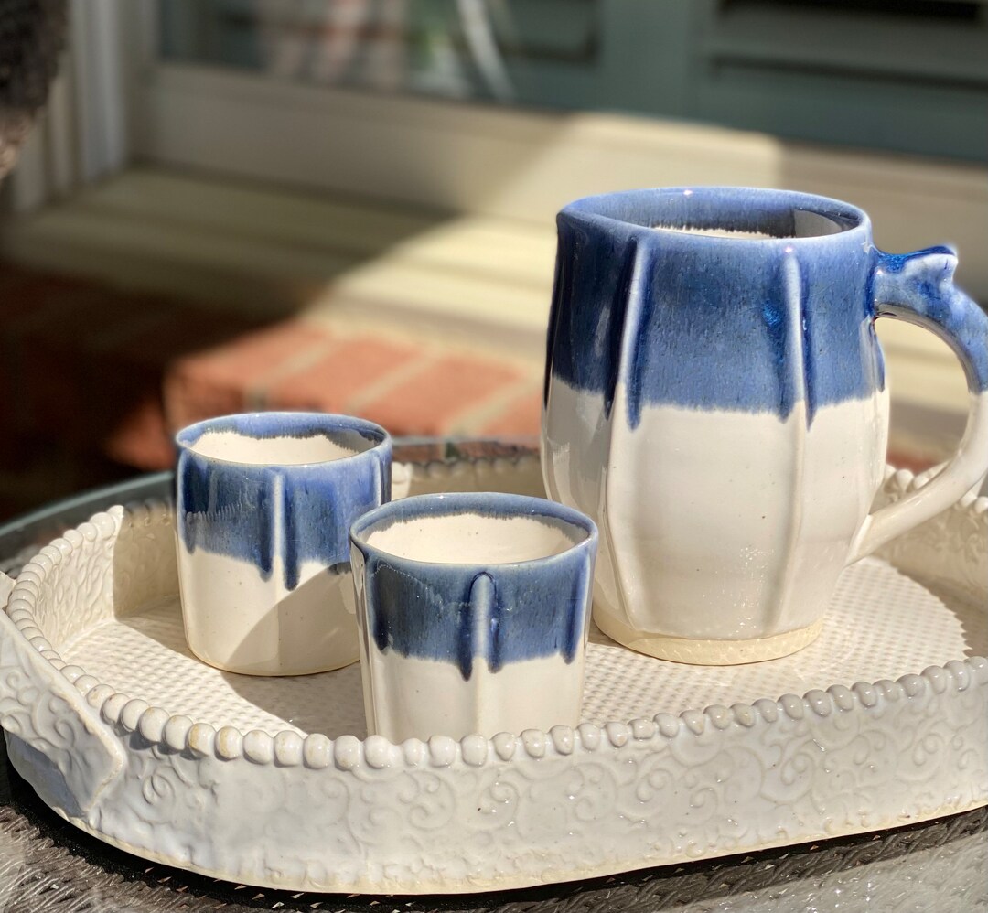 Handmade Pottery Juice Set. Three Pieces. Etsy