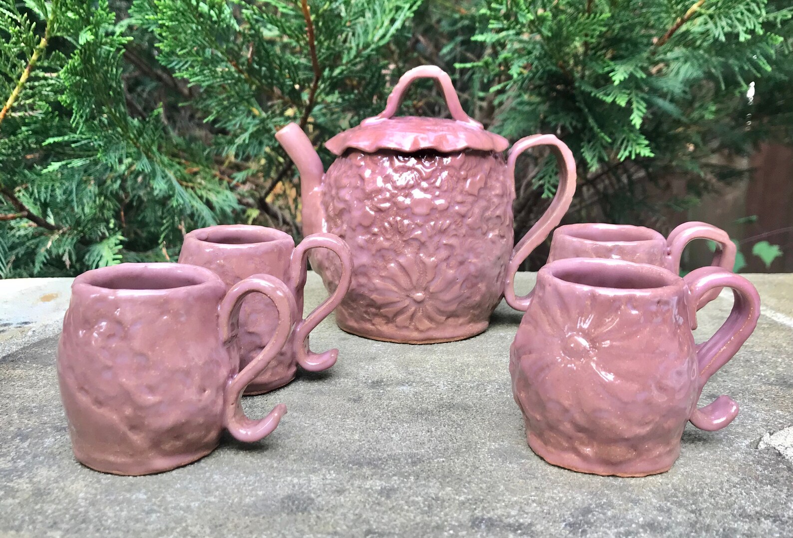 Ceramic Tea Set Handmade Personalized Pottery Set of 46 Etsy
