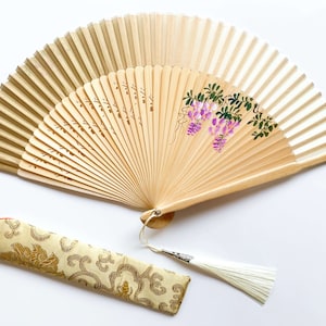 Beautiful Flower carving Folding fan, Classic elegant hand fan, Wedding gift, Parents gift