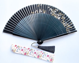 Beautiful Petal pattern hand fan, Japanese Classic Folding fan, wedding gift