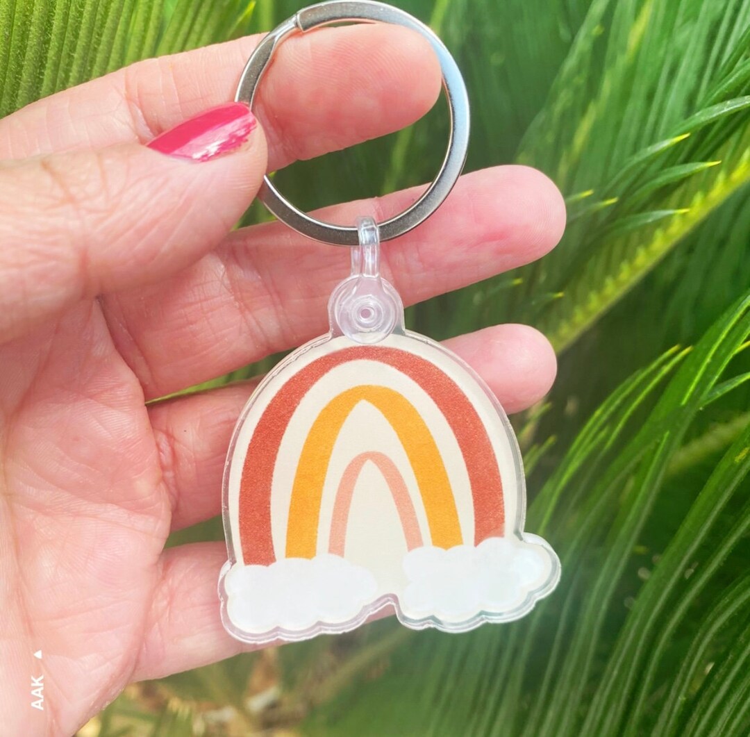 Boho Rainbow Keychain - Etsy