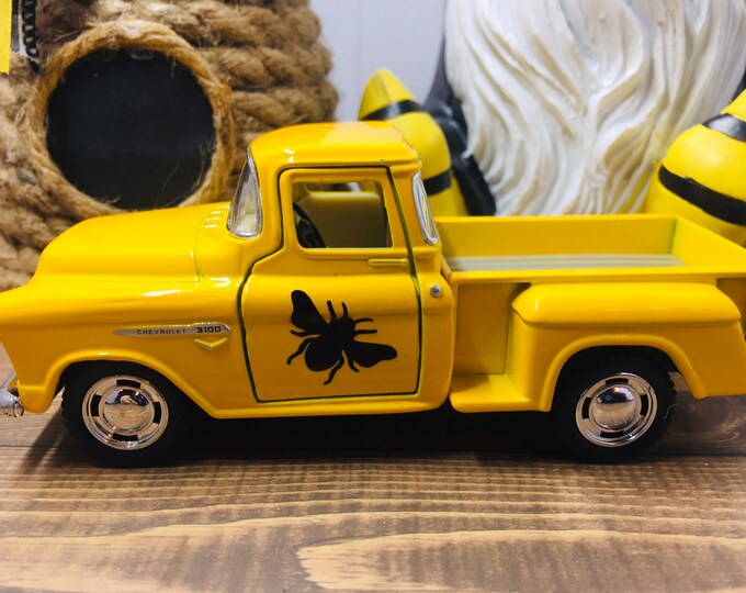 Vintage Truck Yellow Vintage Truck Metal Farm Truck Tiered Tray Truck