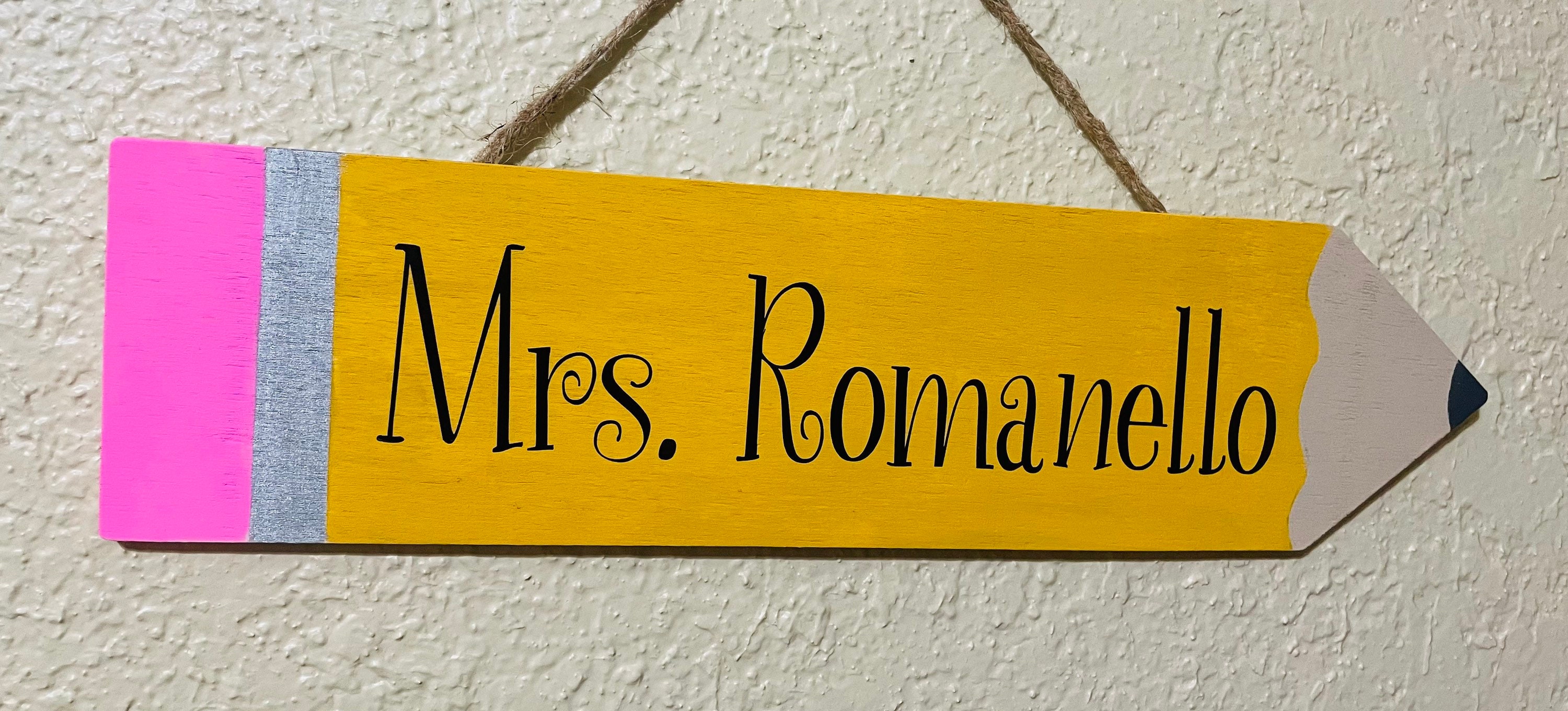 Personalized Pencil Sign Personalized Teacher Gift Wood - Etsy