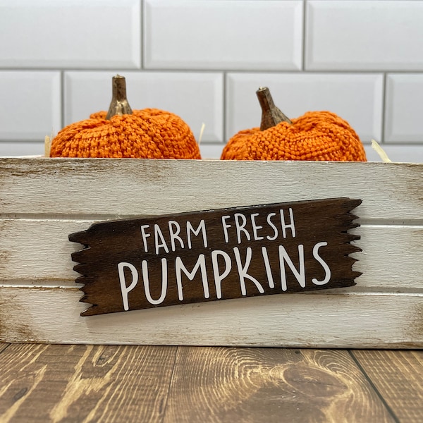 Mini Wood Crate | Rae Dunn Inspired Crate | Crate of Pumpkins| Mini Fall Crate| Fall Tiered Tray l Autumn Tiered Tray |