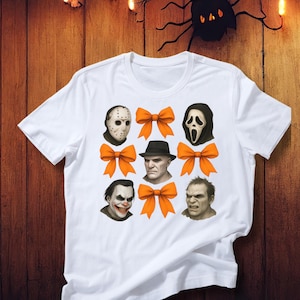 Horror Movie Killers and Bows Halloween Graphic - Instant Digital Download PNG