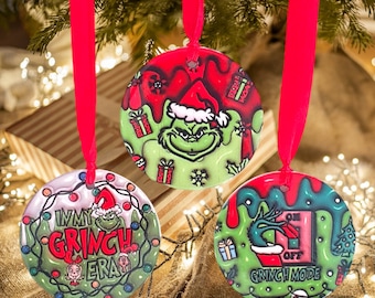 Christmas Ornament | Christmas Tree Ornament | Christmas Grinch | Grinch Christmas Christmas Tree | Grinch Stole Christmas | 3d Ornaments