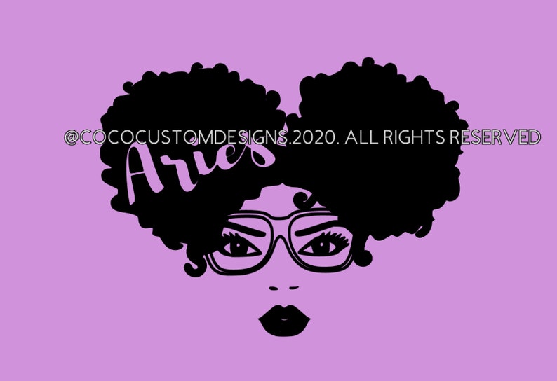 Download Aries Svg File Afro Woman Svg March Black Queens May | Etsy