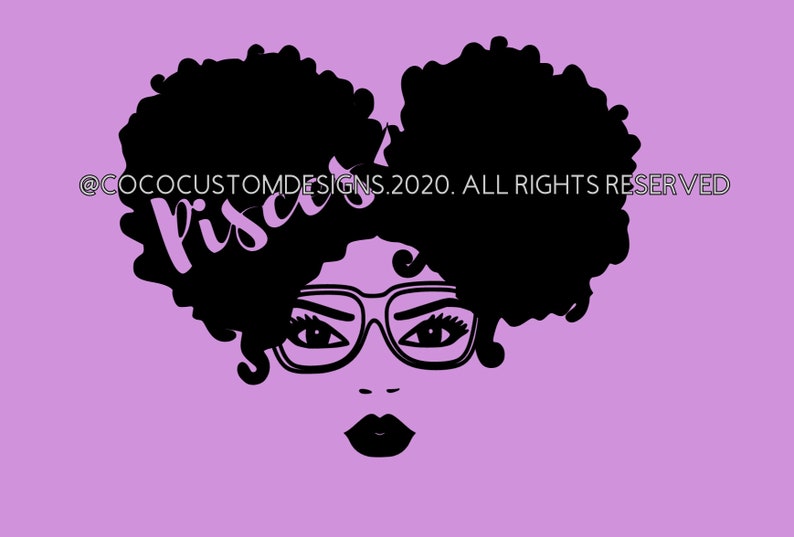 Pisces Svg File Afro Woman Svg February Black Queens | Etsy