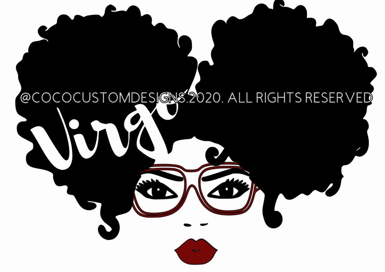 Download Virgo Svg File Afro Woman Svg September Black Queens August | Etsy