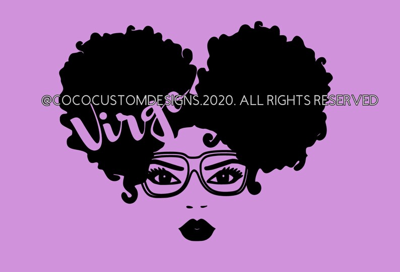 Download Virgo Svg File Afro Woman Svg September Black Queens August | Etsy