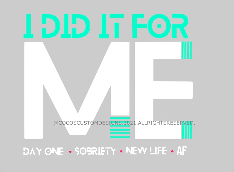Alcohol Free Svg Great sobriety gear Bundle Svg designs for one price!|I did it for me Svg 8 Day One Svg AANA Svg Recovery