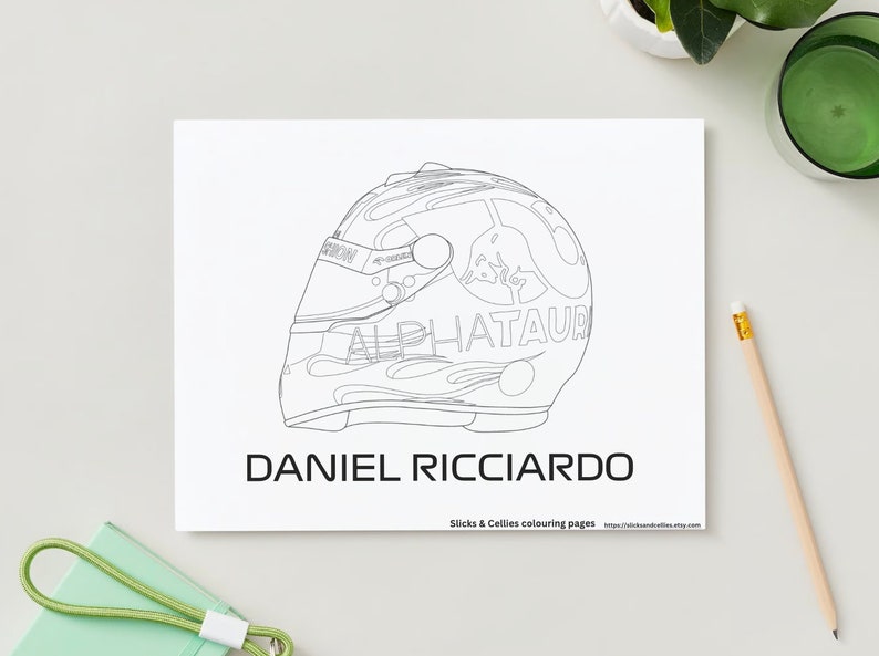 Daniel Ricciardo Helmet Colouring Page - Digital Download - Etsy