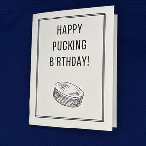 Hockey Birthday Card | Happy Pucking Birthday
