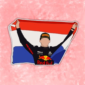 Max Verstappen with the Dutch Flag Sticker