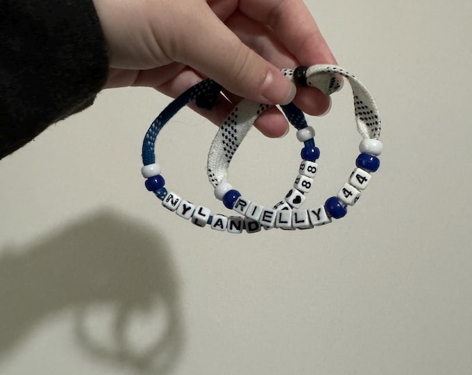 Hockey Skate Lace Bracelet - Blue