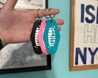Yeehaw Motel Keychain: Retro Western Key Tag