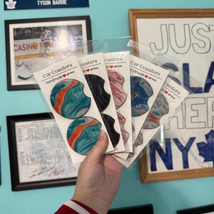 Marble Car Coasters: Neoprene Absorbent Cup Holder Inserts