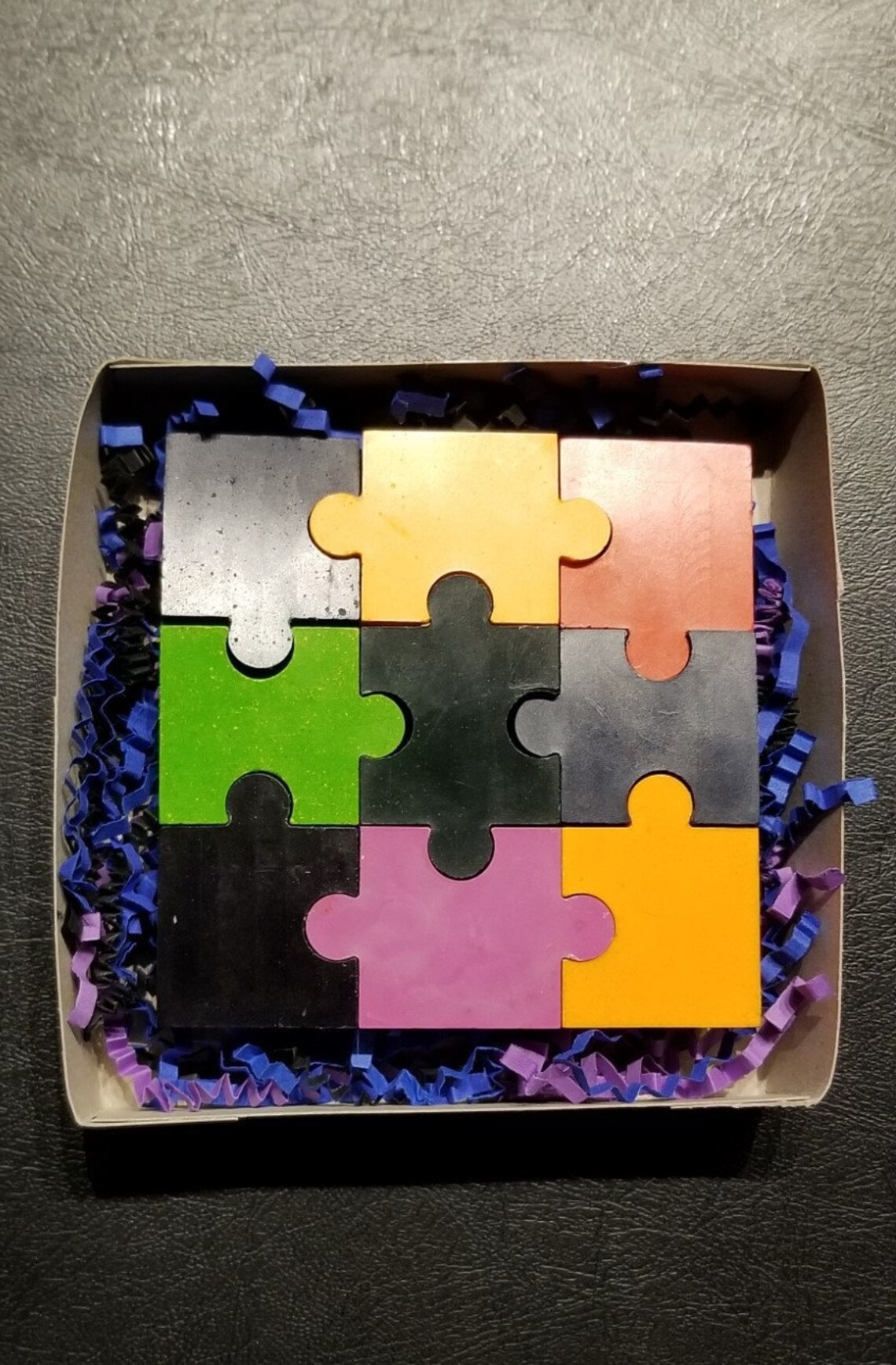 Crayon Puzzle 9 Pc. Puzzle Gift Set Etsy