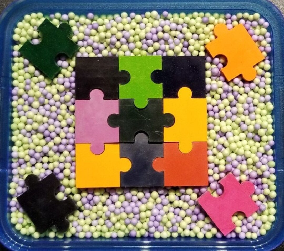 Crayon Puzzle 9 Pc. Puzzle Gift Set Etsy