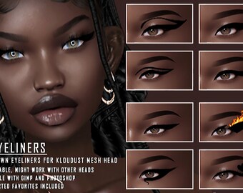 50 Imvu Fitted Eyeliners [ FULL PACKAGE]