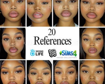 20 High-Quality Reference Images for IMVU, Second Life & Sims 4 + 5 Exclusive Bonus Images // Budget-Friendly!