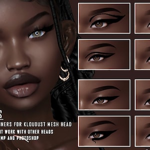 22 Imvu Fitted Eyeliners [ MEDIUM  PACKAGE]