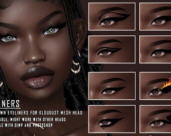 6 Imvu Fitted Eyeliners [ SMALL  PACKAGE]