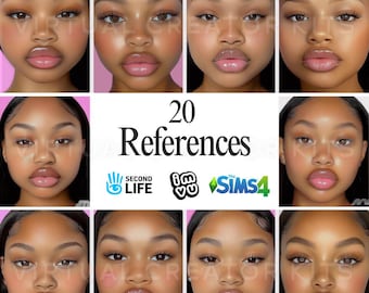 20 High-Quality Reference Images for IMVU, Second Life & Sims 4 + 5 Exclusive Bonus Images // Budget-Friendly!