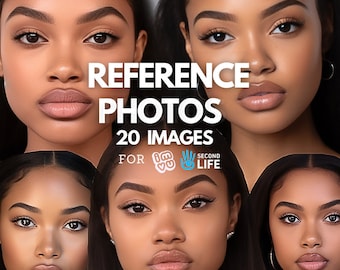 HD Skin references for IMVU and Second life (20 Images) California Pack