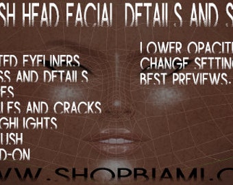 IMVU MeshHead Facial Add-Ons