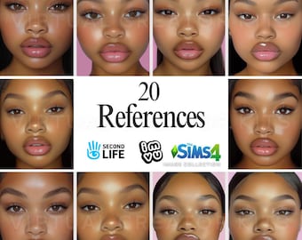 20 High-Quality Reference Images for IMVU, Second Life & Sims 4 + 5 Exclusive Bonus Images // Budget-Friendly!