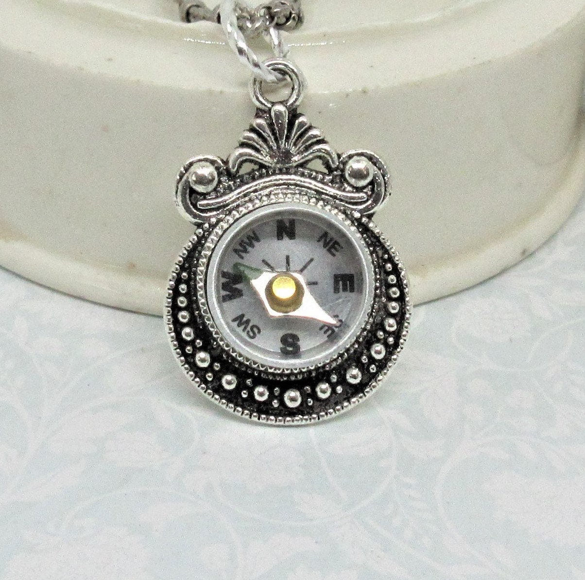 Real working compass necklace for women Etsy