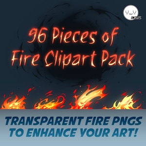 96 PNG Fire Asset | Cliparts de feu | Téléchargement numérique | Utilisation commerciale | Très utile pour les artistes webtoons | clip pour studio de peinture | Procréer