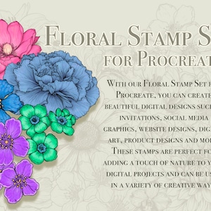 Florales Stempelset für Procreate, Botanisches Stempelset für Procreate, Von der Natur inspiriertes Florales Stempelset für Procreate