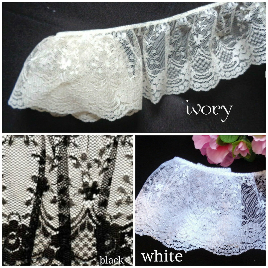 Lace Ruffels Ruffled Lace, 3 1/2 Inch Wide Select Color Price for 1 Yard - Etsy