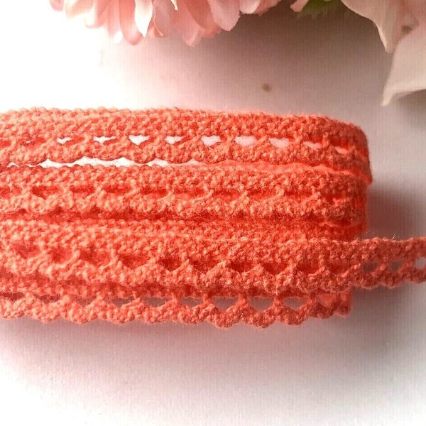 1/4 inch wide Cotton crochet trims price per yard select color