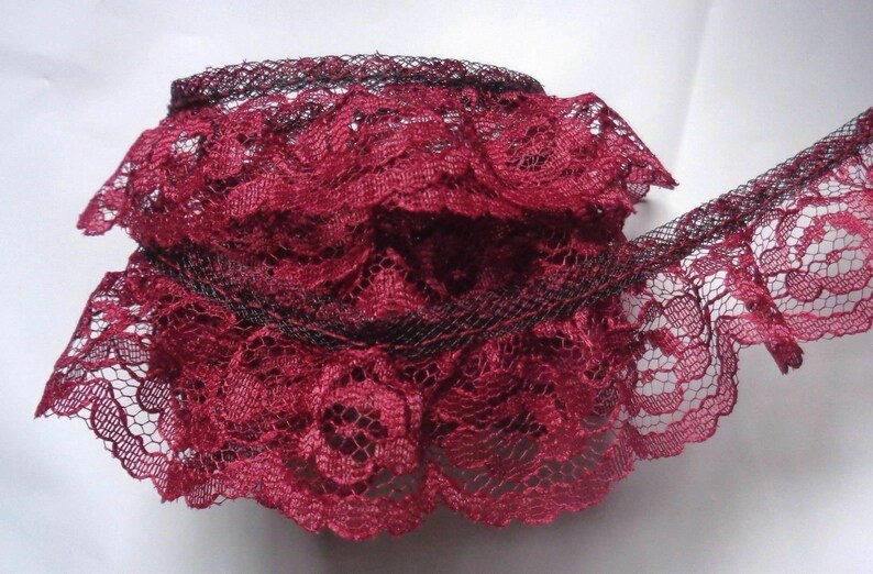 Lace Ruffles Design Ruffled Lace, 1+1/4 Inch Wide Select Color Selling by the Yard - Etsy