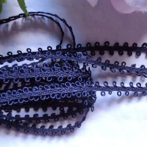 Double Picot Braid, 3/8 inch wide navy color price for 5 yard