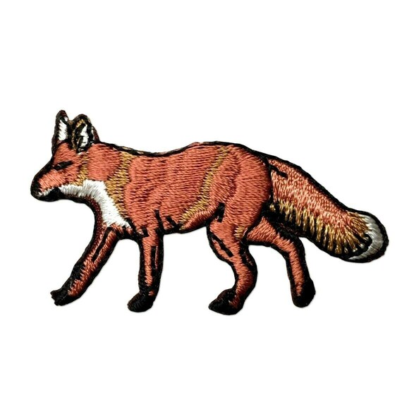 Iron On Looking Over Shoulder Fox Applique Iron On Looking Over Shoulder Fox Applique