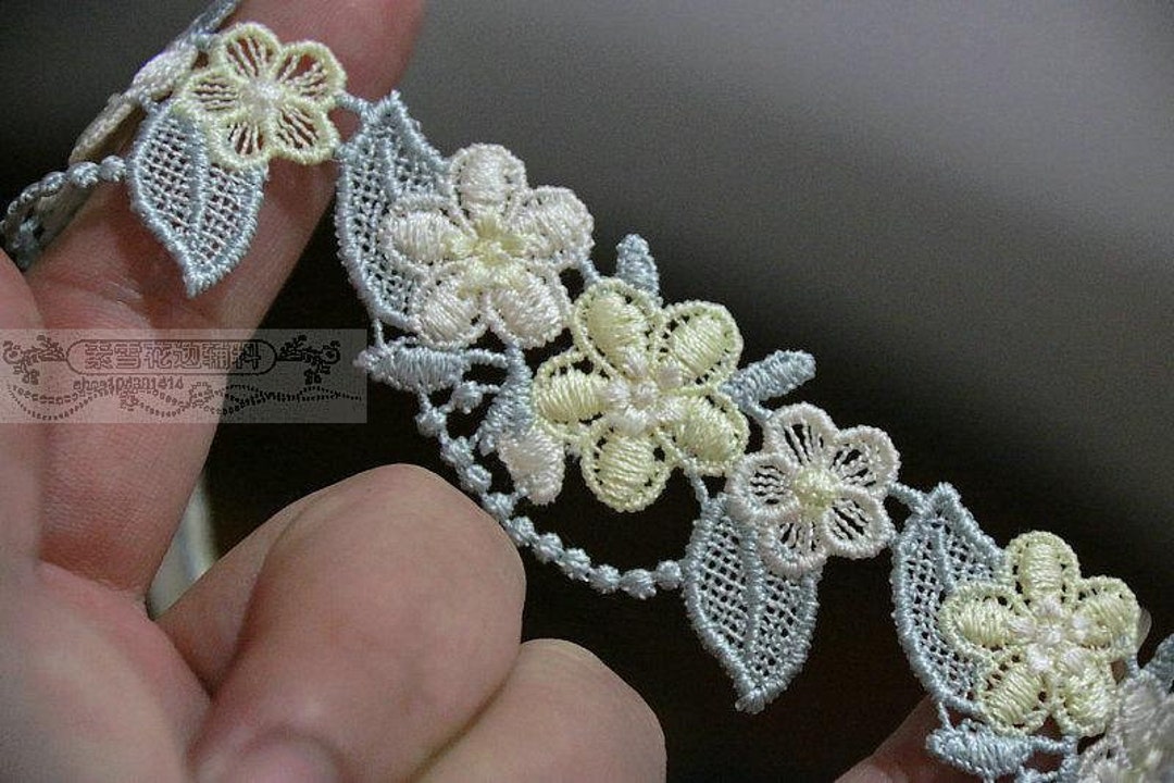 1 Inch Wide Color( as Pictured) Embroidered Lace Select Length - Etsy